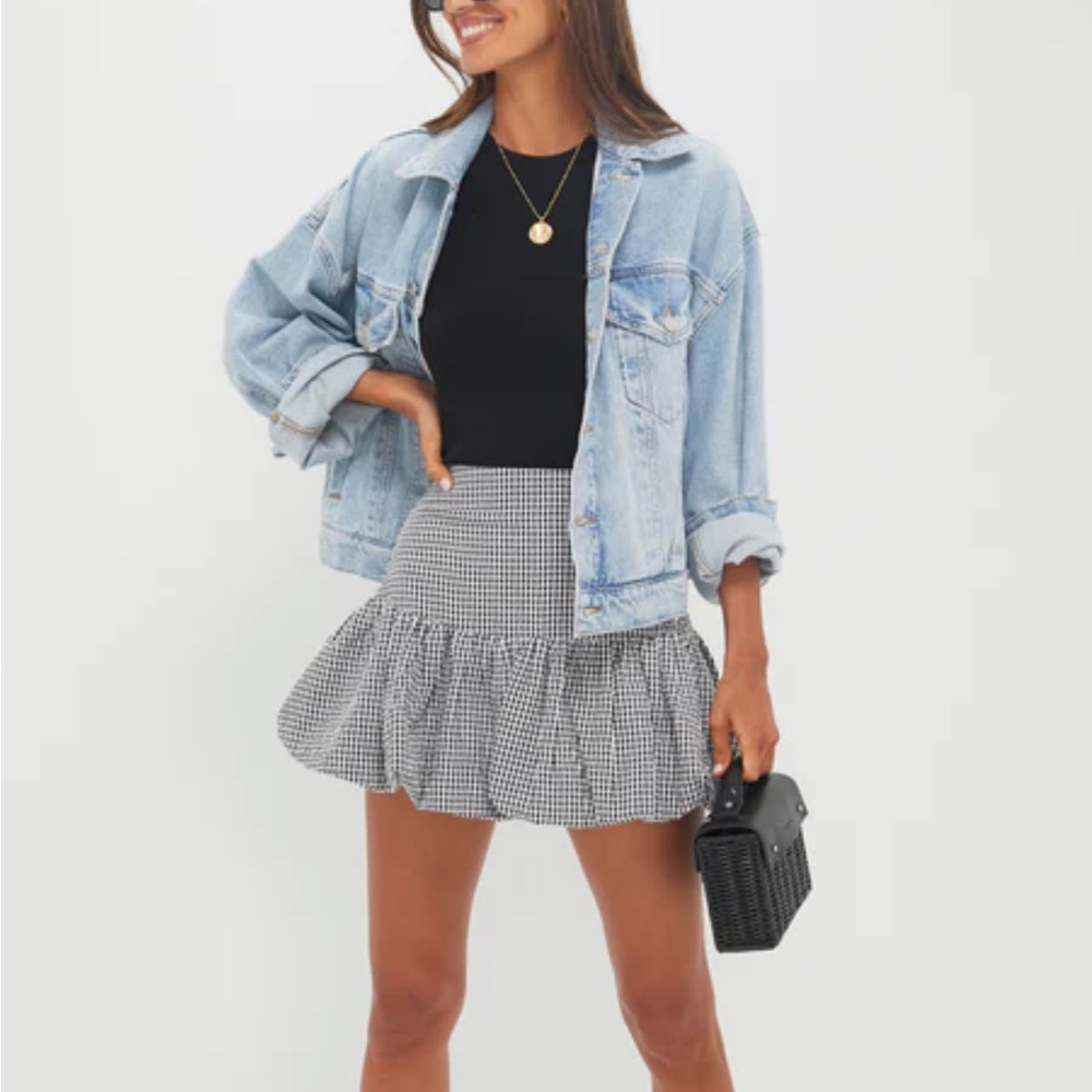 Tuckernuck Gingham Bubble Mini Skirt